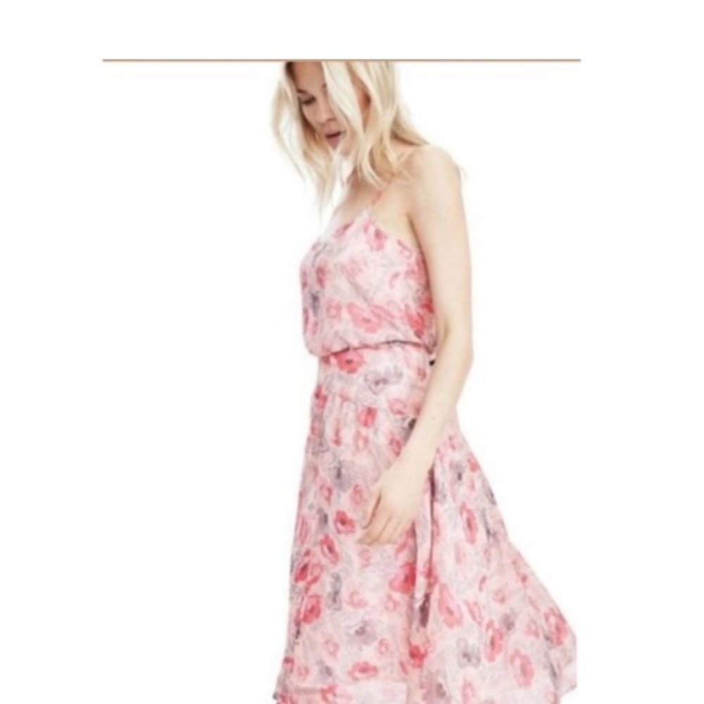 Banana Republic Floral Pink Sleeveless Dress